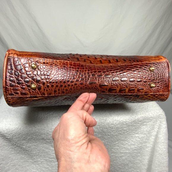 Brahmin Croc Embossed Large Leather Work Bag - Picture 12 of 16